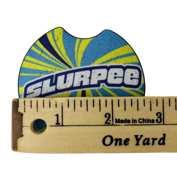 Car Coasters Slurpee Frozen Drink Beverage 7 Eleven Set of 2 Neoprene Absorbent - Picture 6 of 9